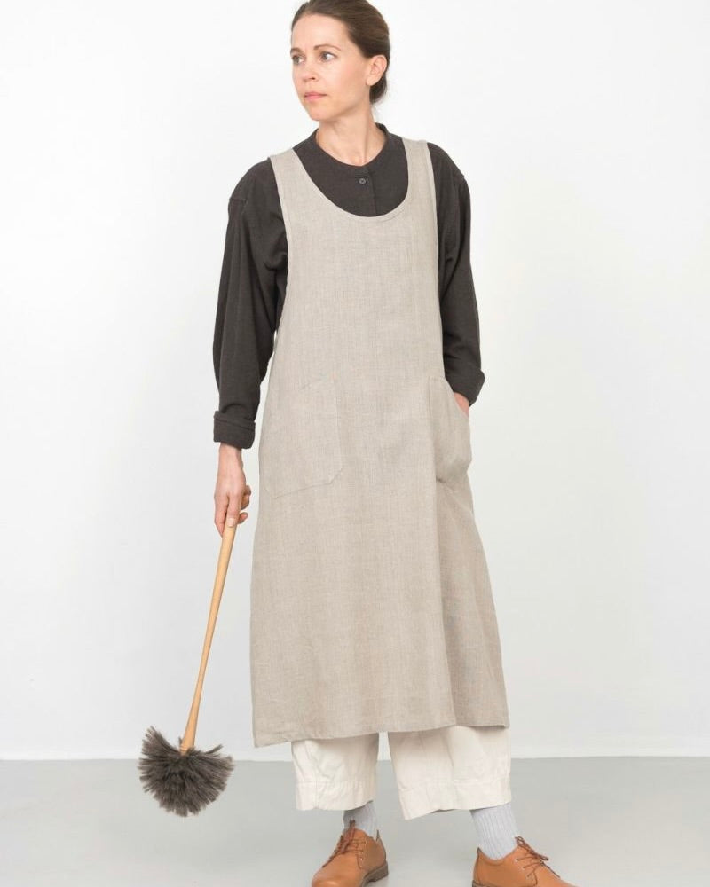Over Apron: Natural Shop Fog Linen Over Apron: Natural Shop Fog Linen