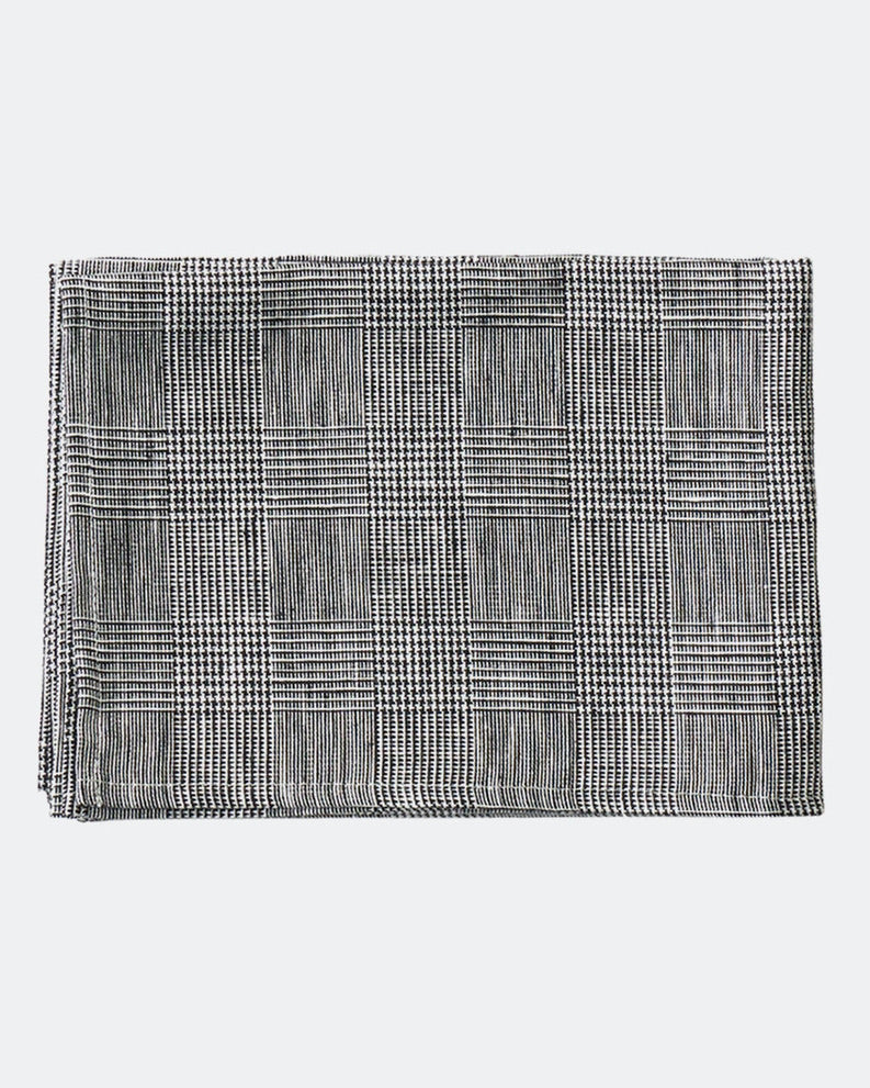 FOG LINEN linen kitchen cloth black + beige plaid