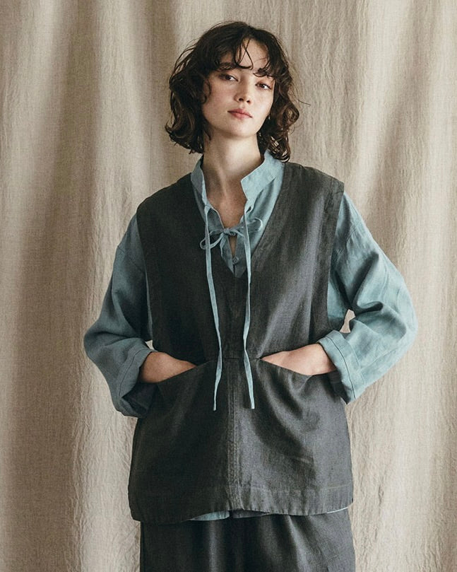Melisa Vest: Grey Blue