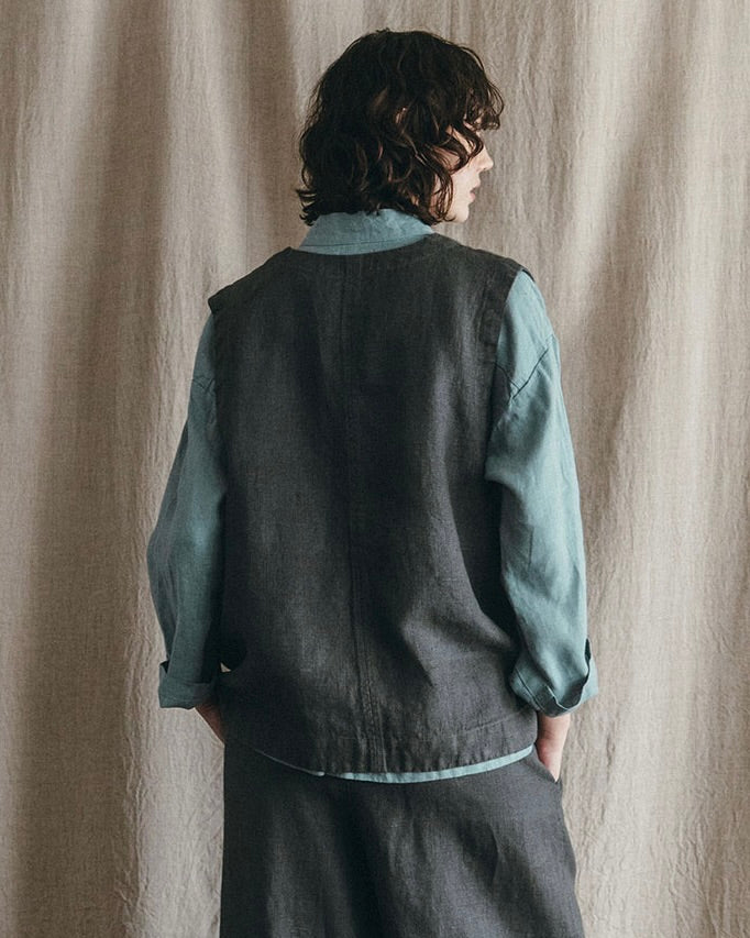 Melisa Vest: Grey Blue