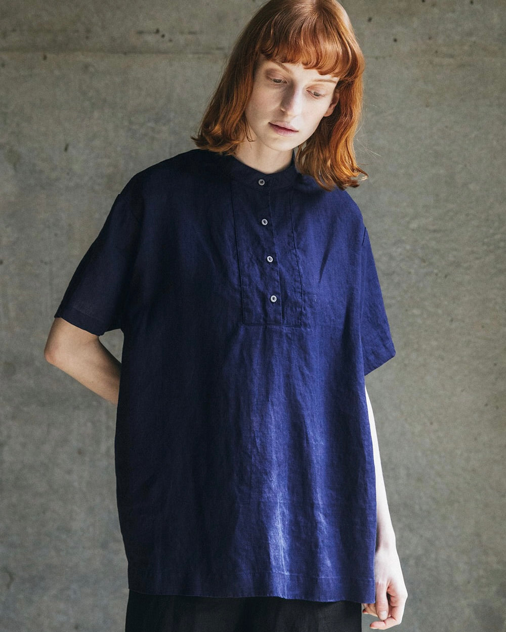 Roine Top: Blue Indigo
