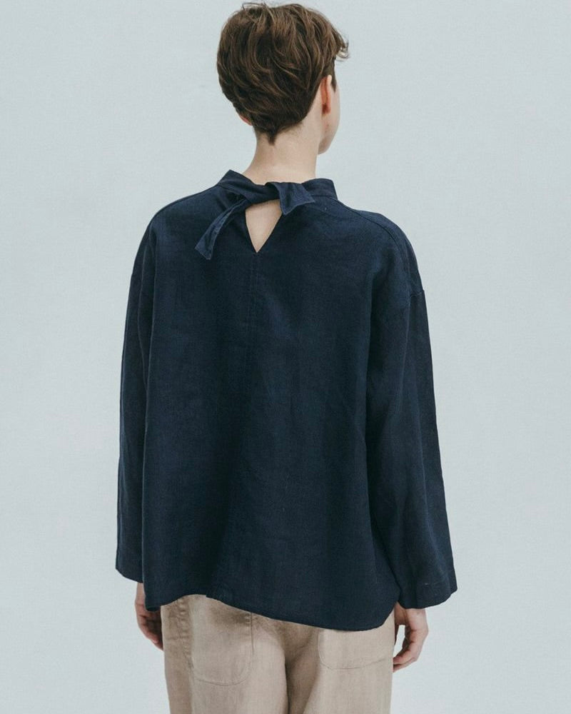Becca Ribbon Top: Ardoise