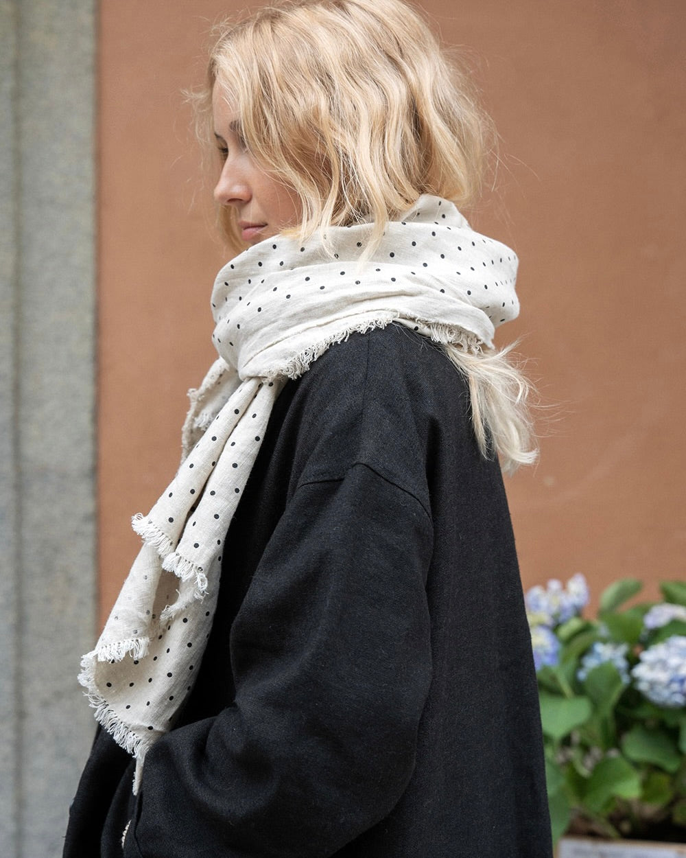 Tuz Scarf: Natural Dot