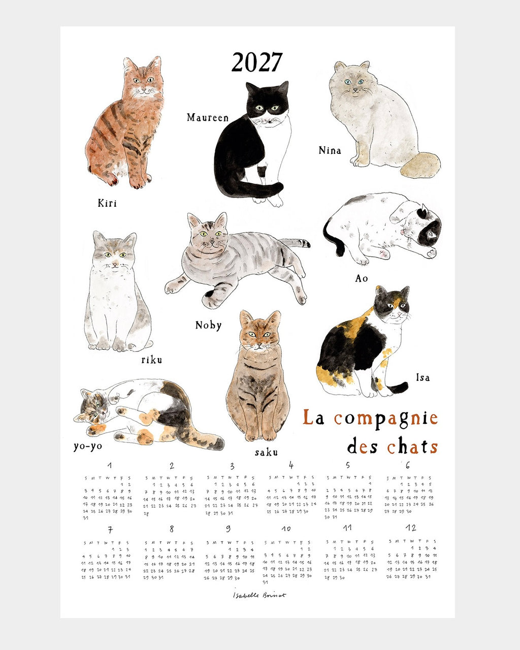 2027 Calendar Cloth: The Cat Company