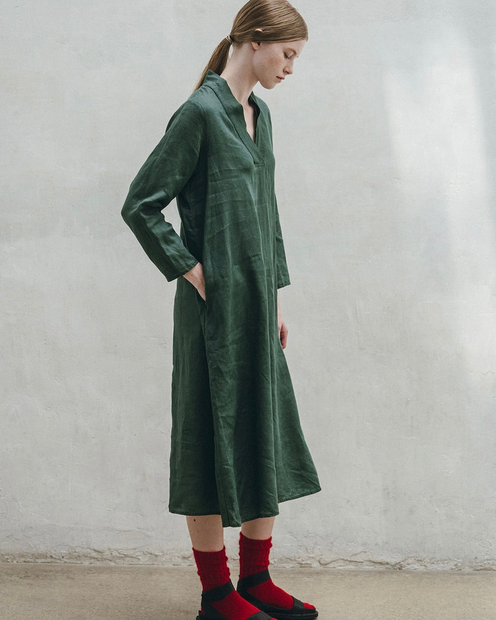 Hallie Dress: Boxwood
