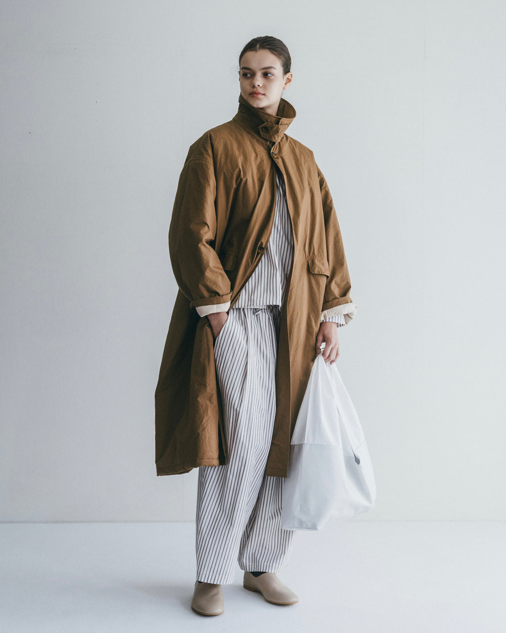 Amar Coat: Khaki Brown