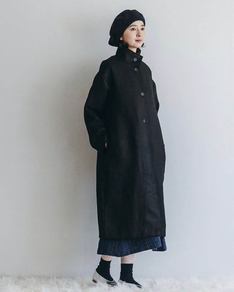 Olwen Coat: Denim Black