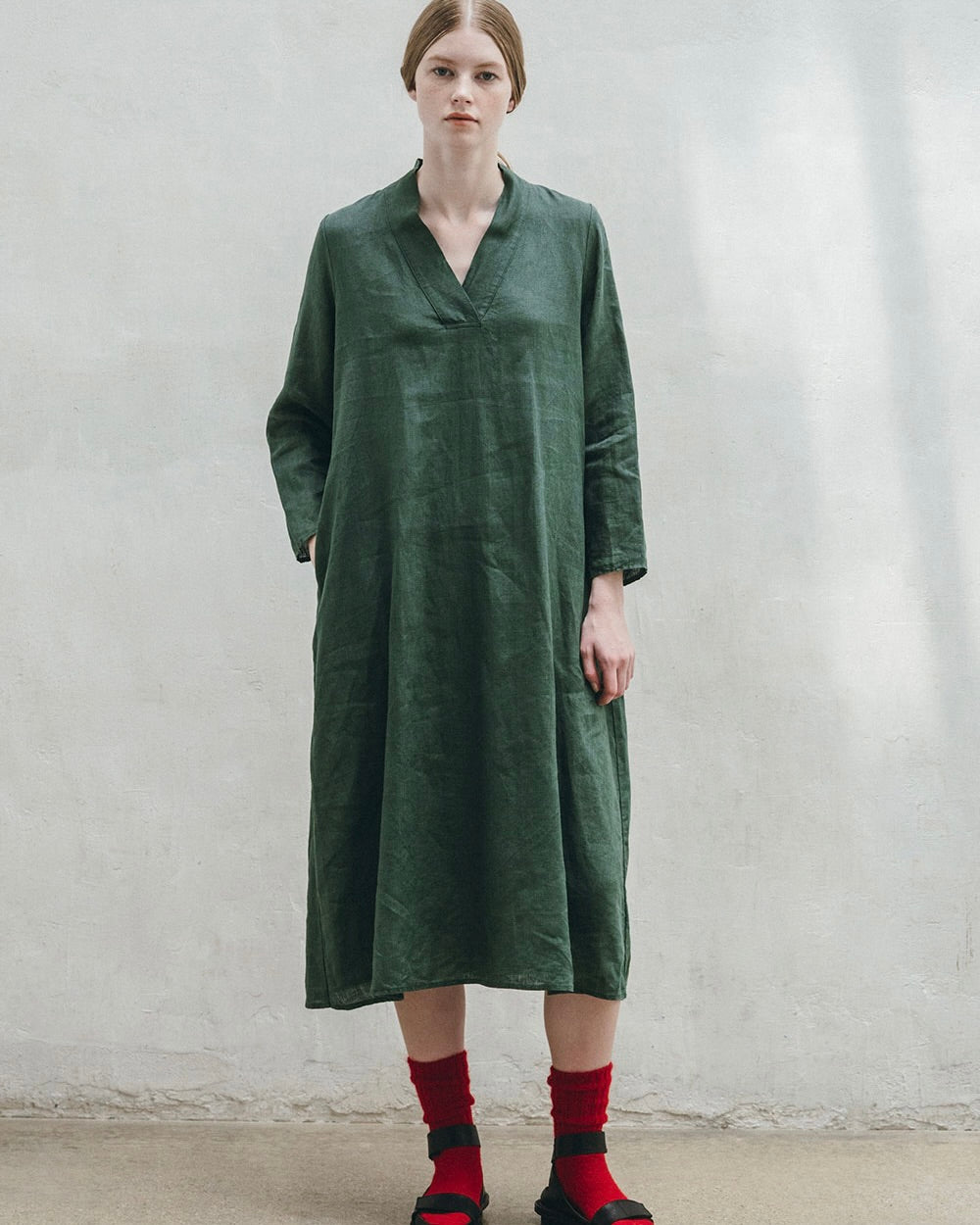 Hallie Dress: Boxwood