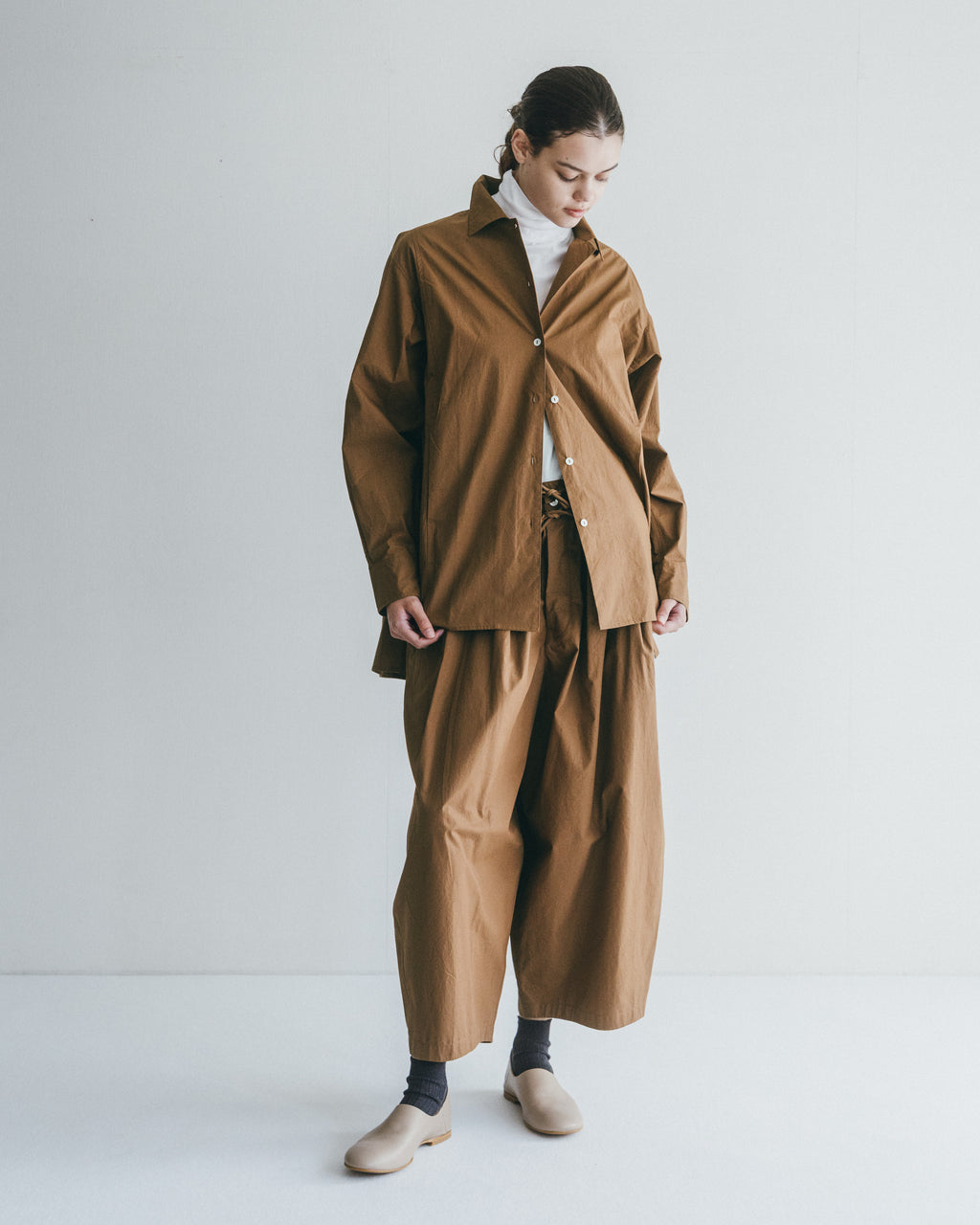 Rajesh Shirt: Khaki Brown