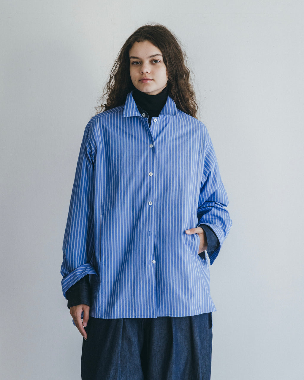 Rajesh Shirt: Blue Stripe
