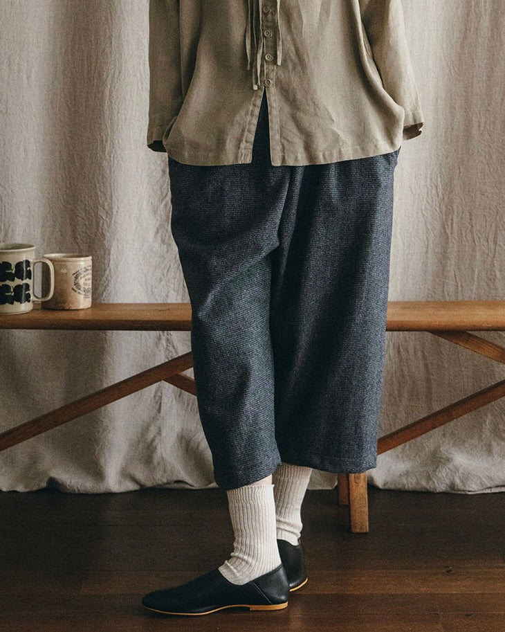 Jasmina Pant: Wool Black Check