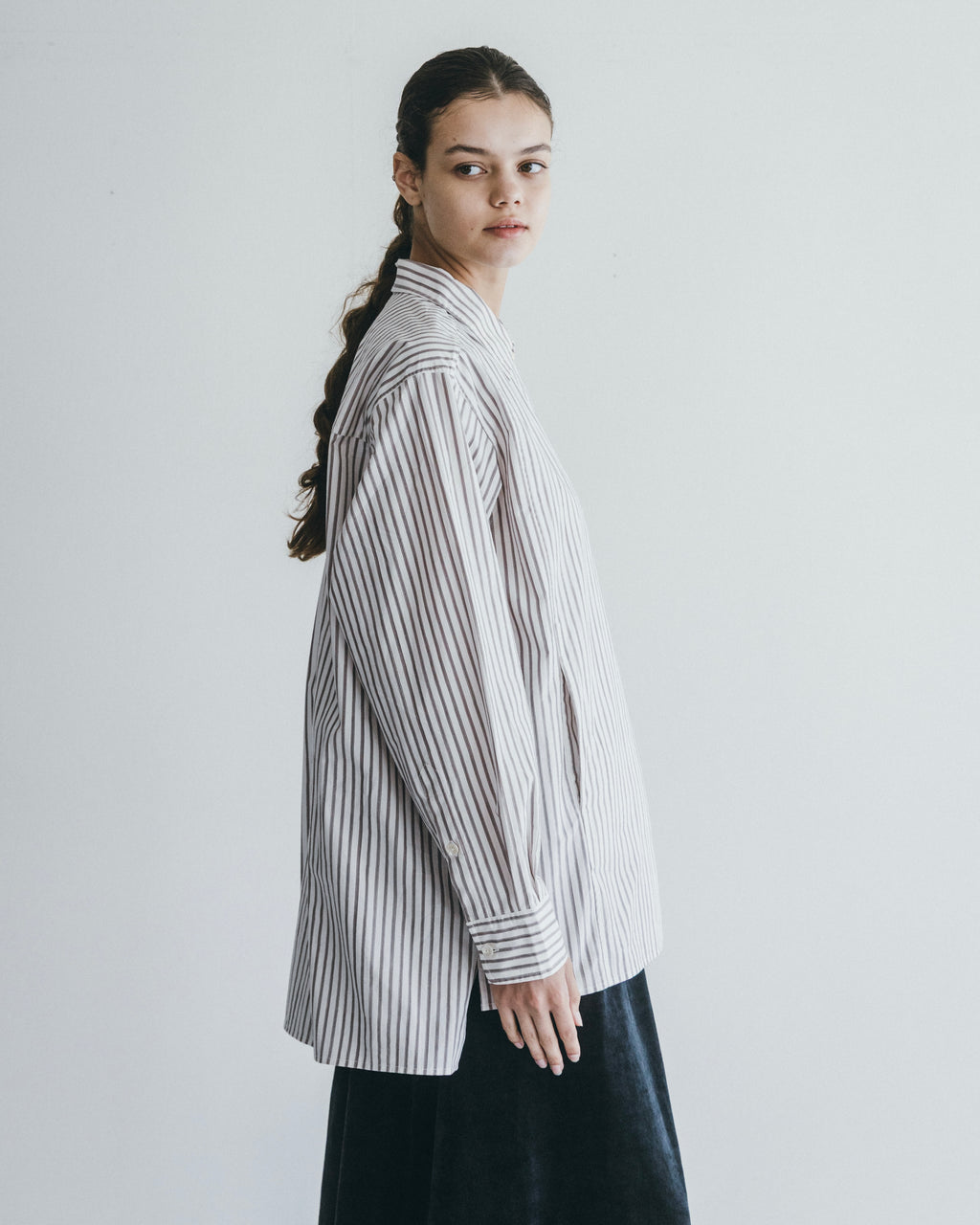 Rajesh Shirt: Brown Stripe