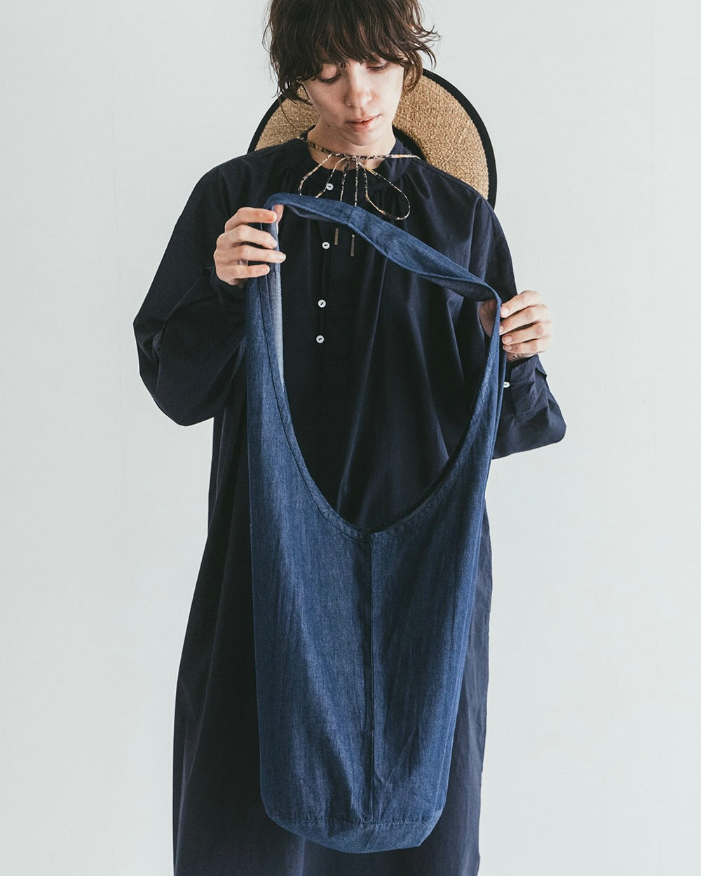 Cotton Saachi Bag: Denim