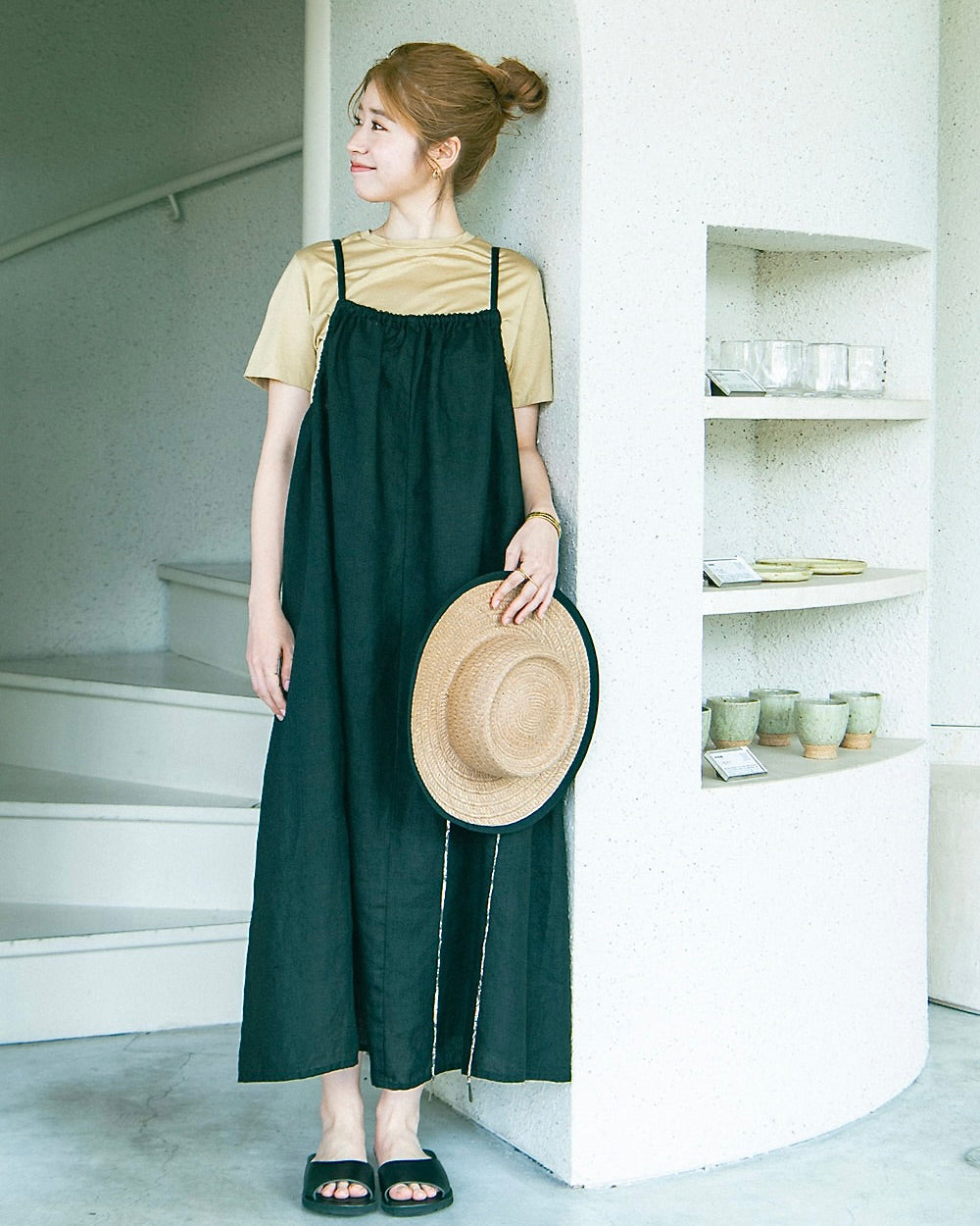 Elsa Slip Dress: Black