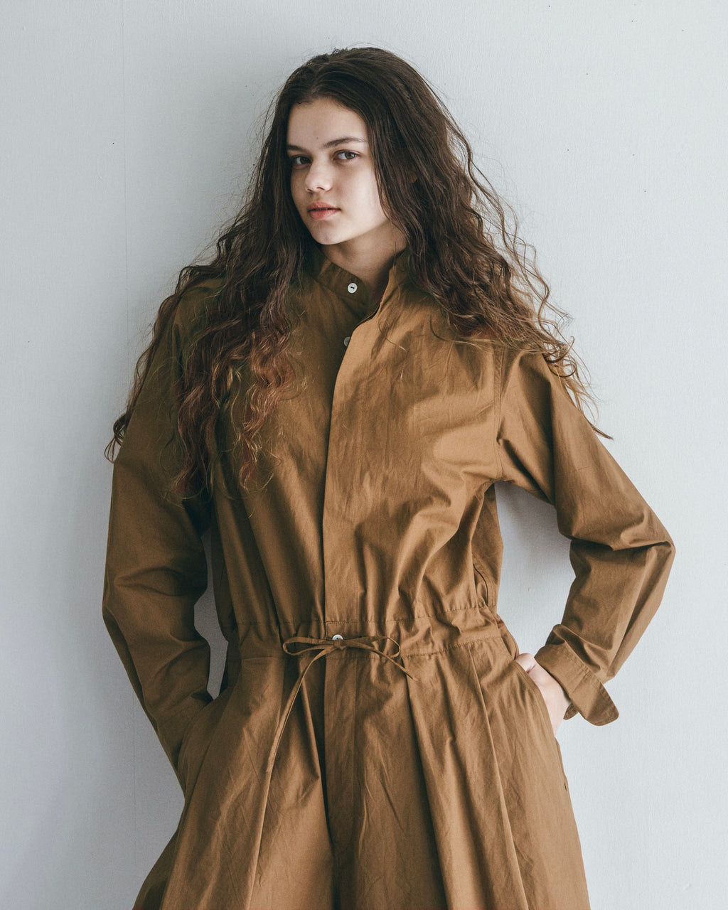 Satish Jumpsuit: Khaki Brown
