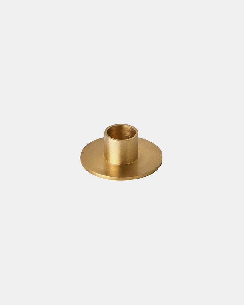 Brass Candle Holder: Round