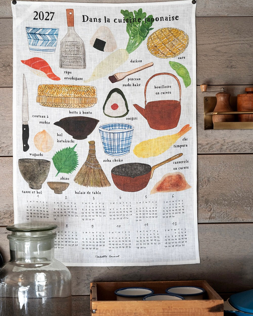 2027 Calendar Cloth: Dans La Cuisine Japonaise