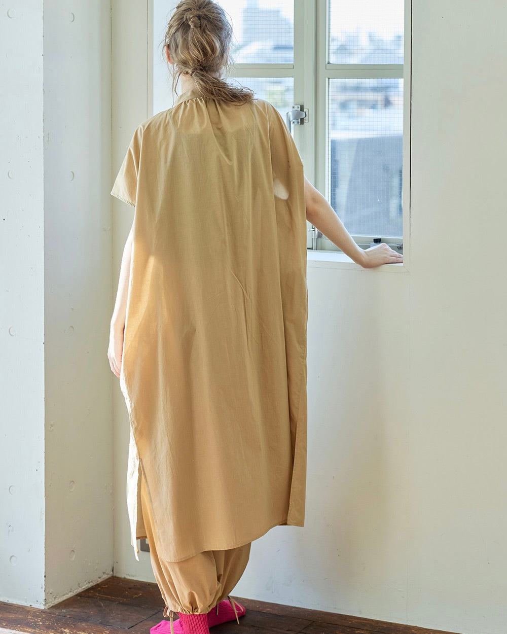 Claire Dress: Sand Beige