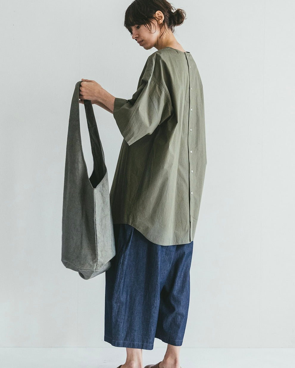 Cotton Saachi Bag: Sage Green