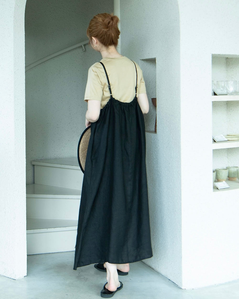 Elsa Slip Dress: Black
