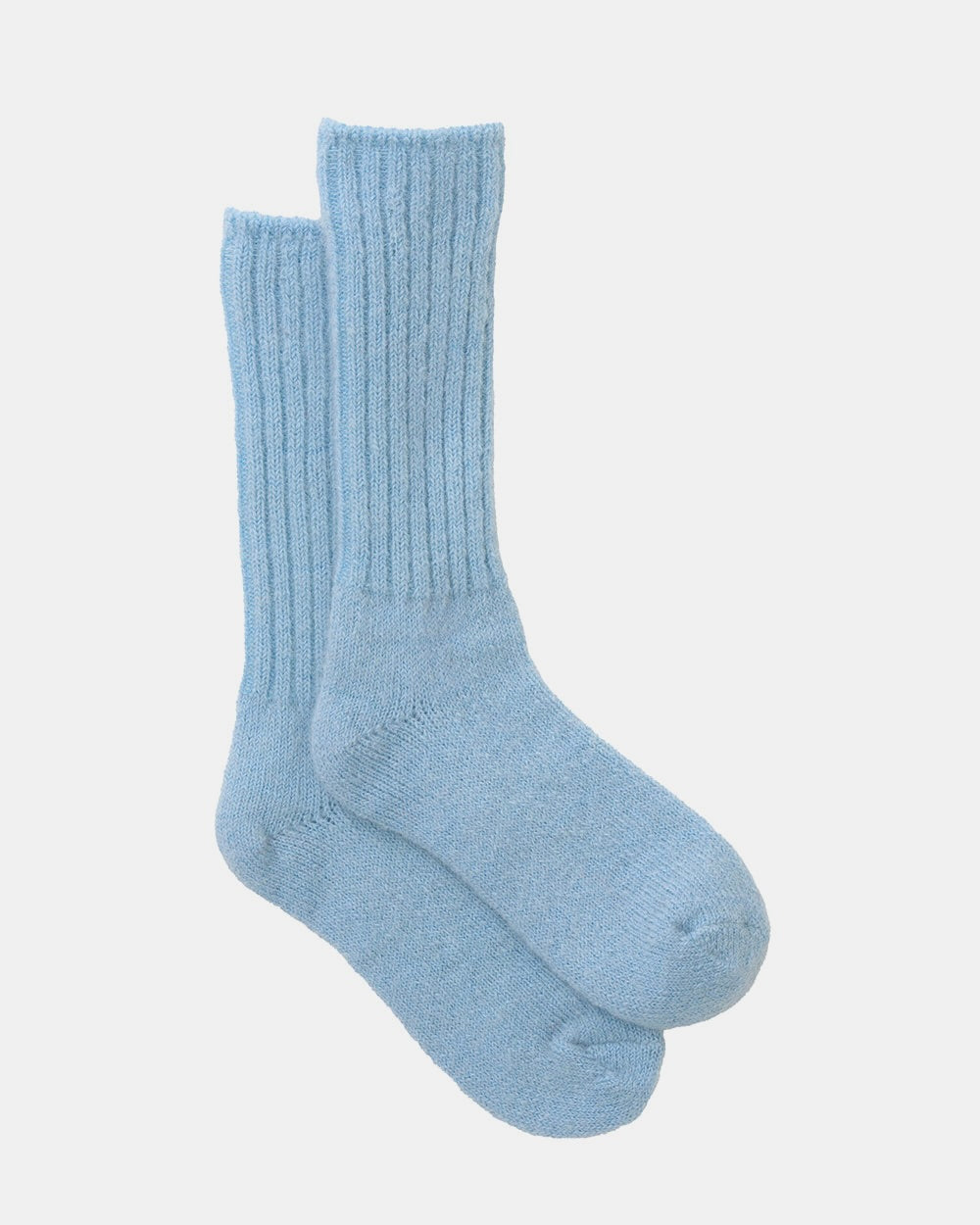 Mohair Socks: Sax