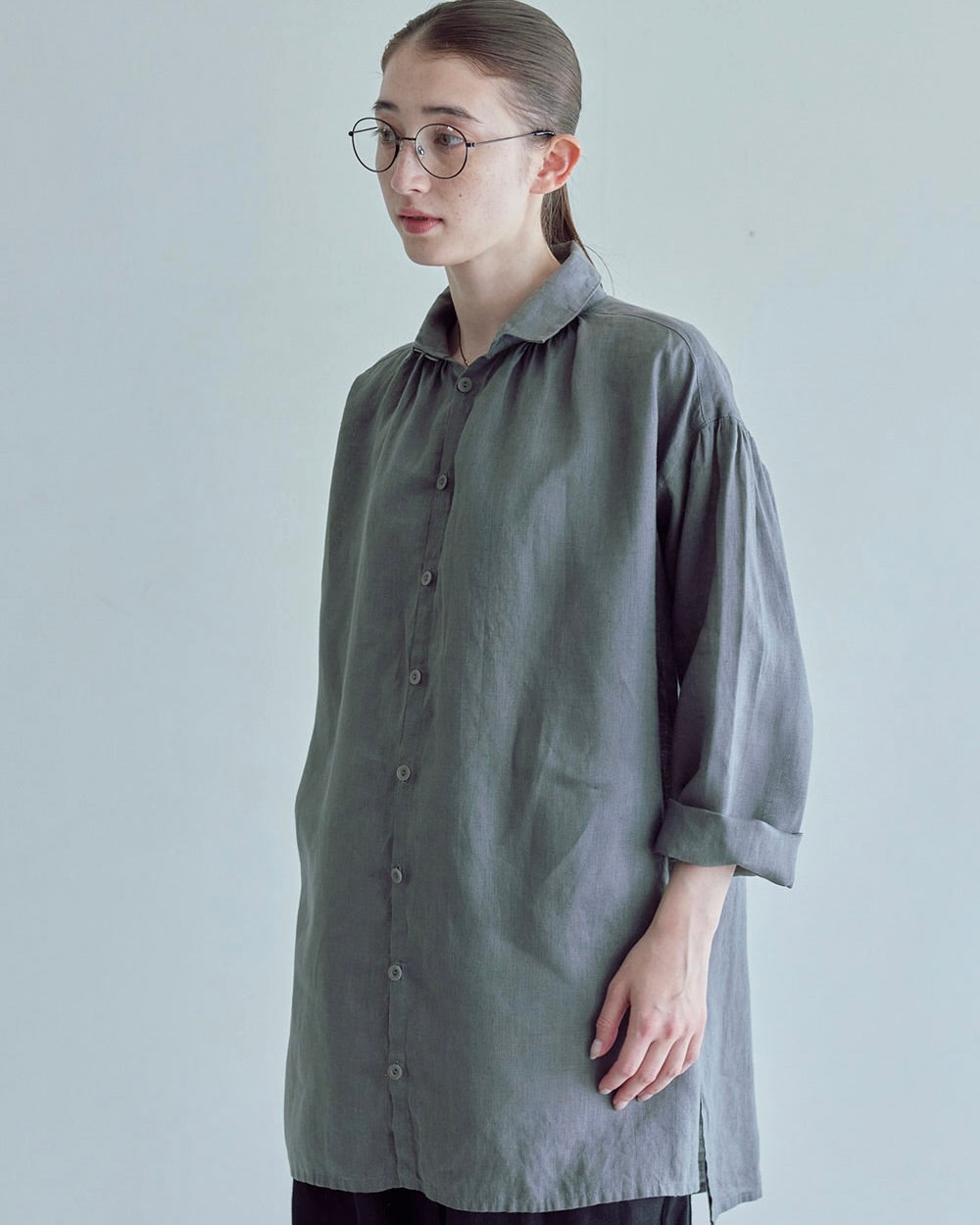 Oliver Long Shirt: Acier
