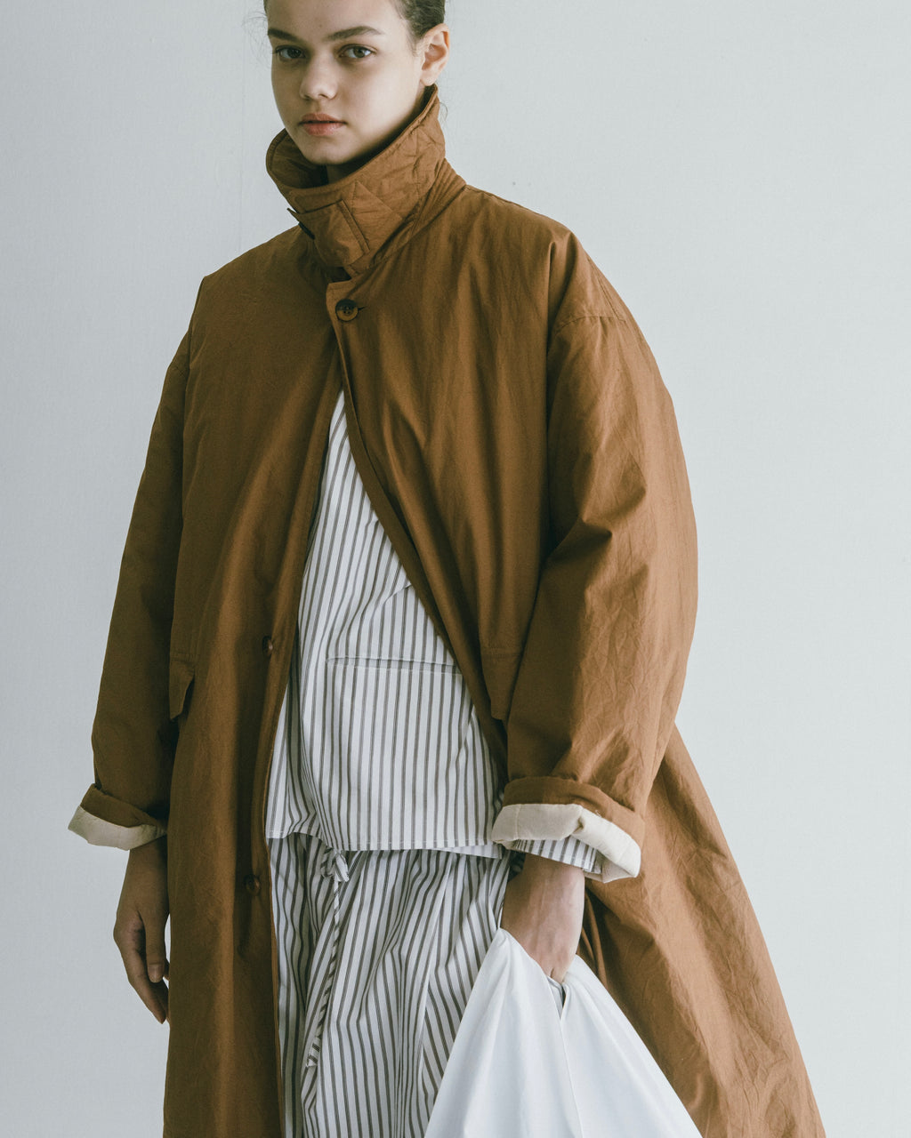 Amar Coat: Khaki Brown