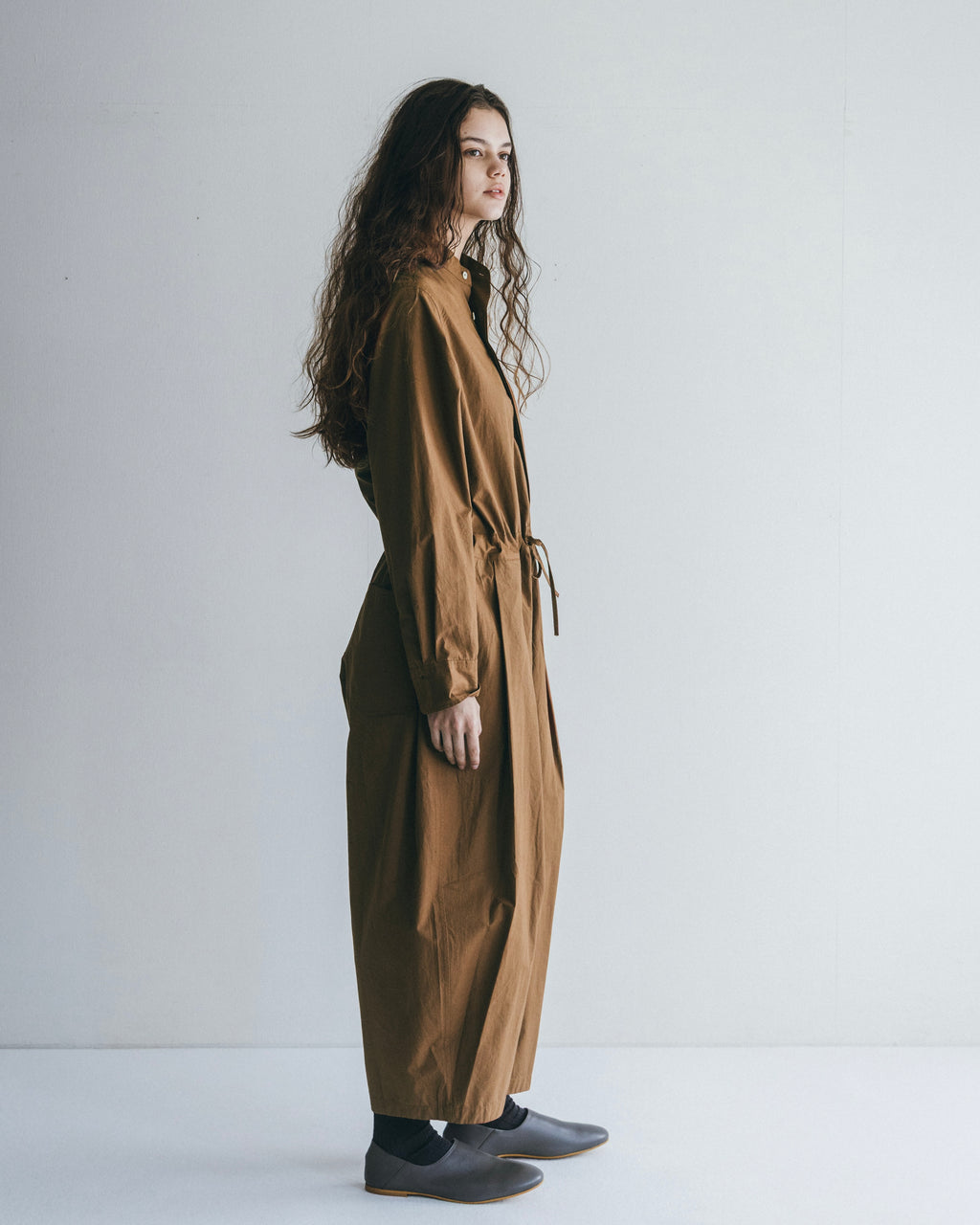 Satish Jumpsuit: Khaki Brown