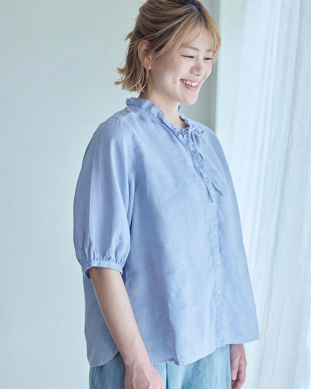 Helene Top: Pale Blue