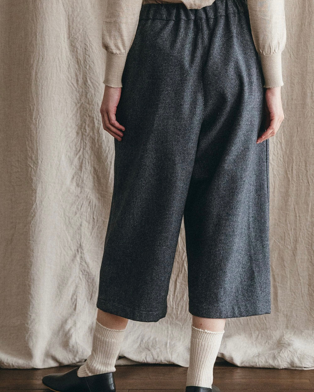 Jasmina Pant: Wool Black Check