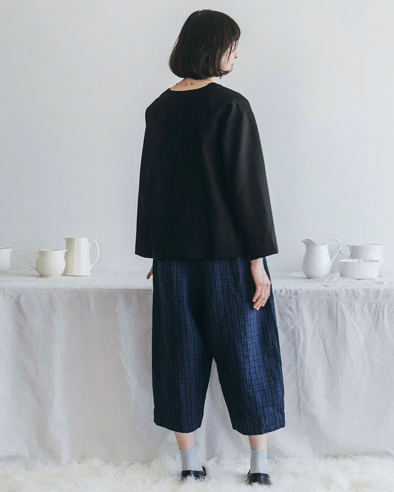 Ami Top: Wool Linen Black