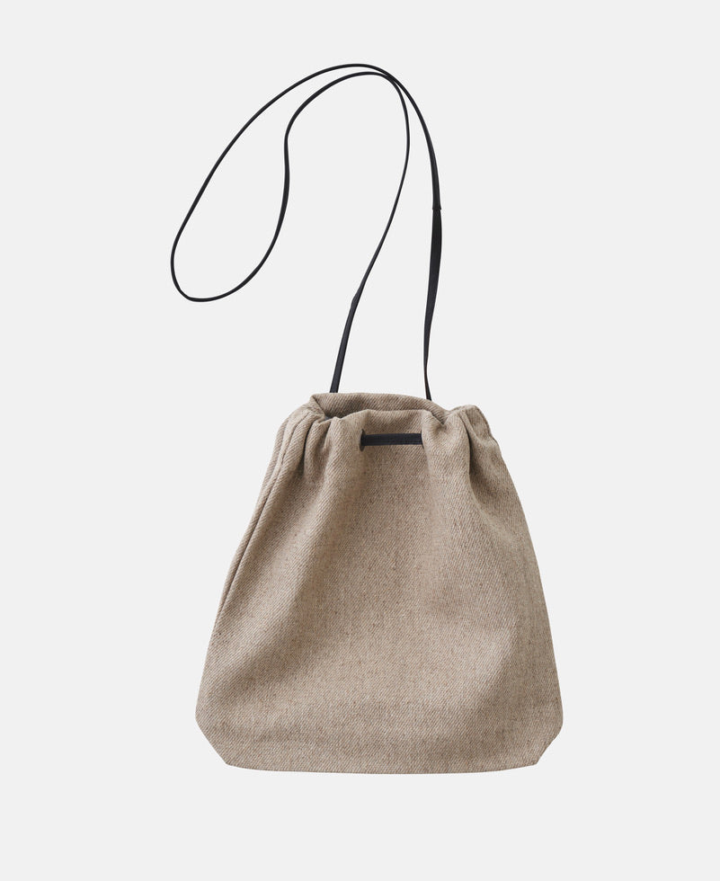 Aili Drawstring Bag: Natural