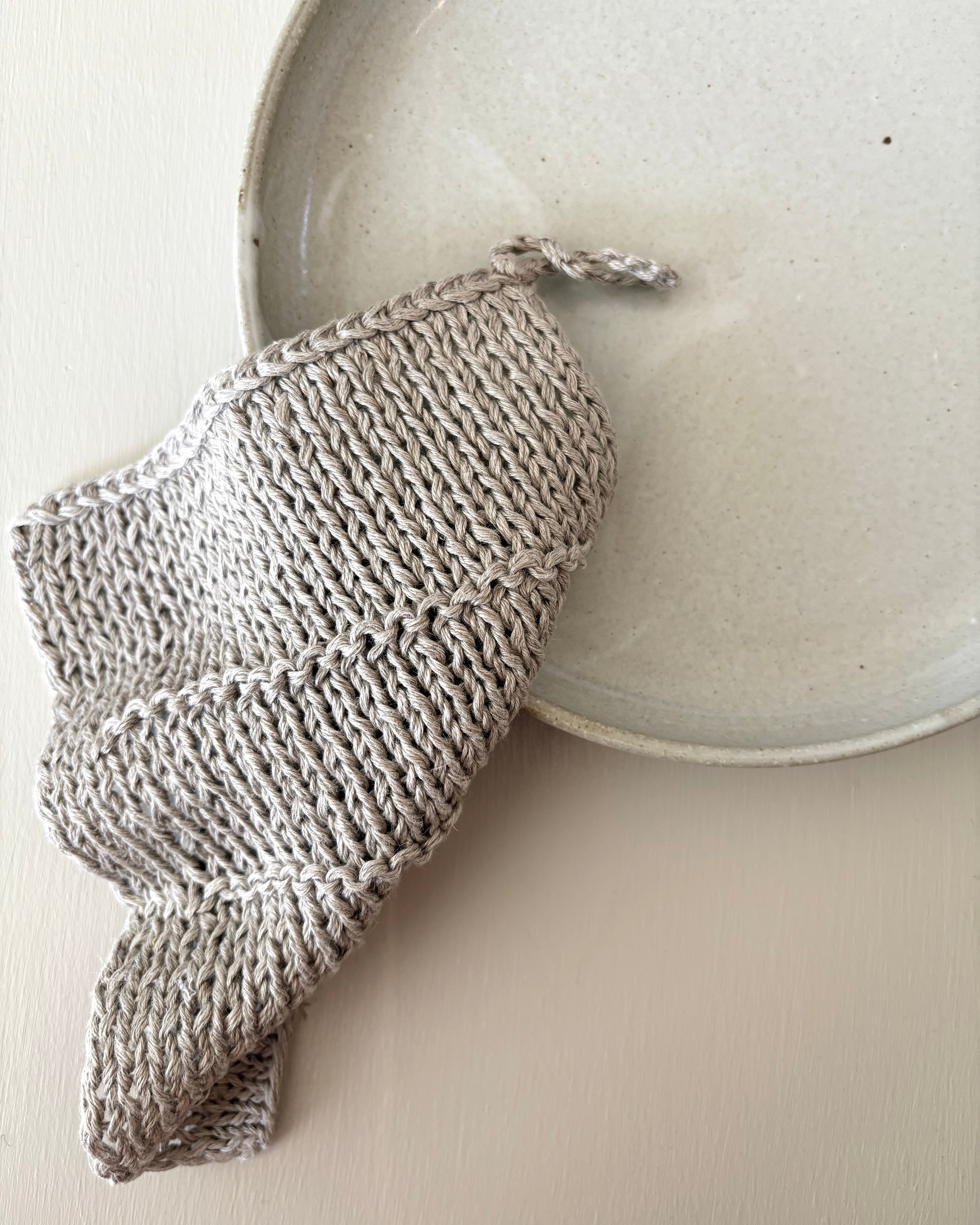 fog linen Knit Dish Washing Cloth - Thumbnail 4