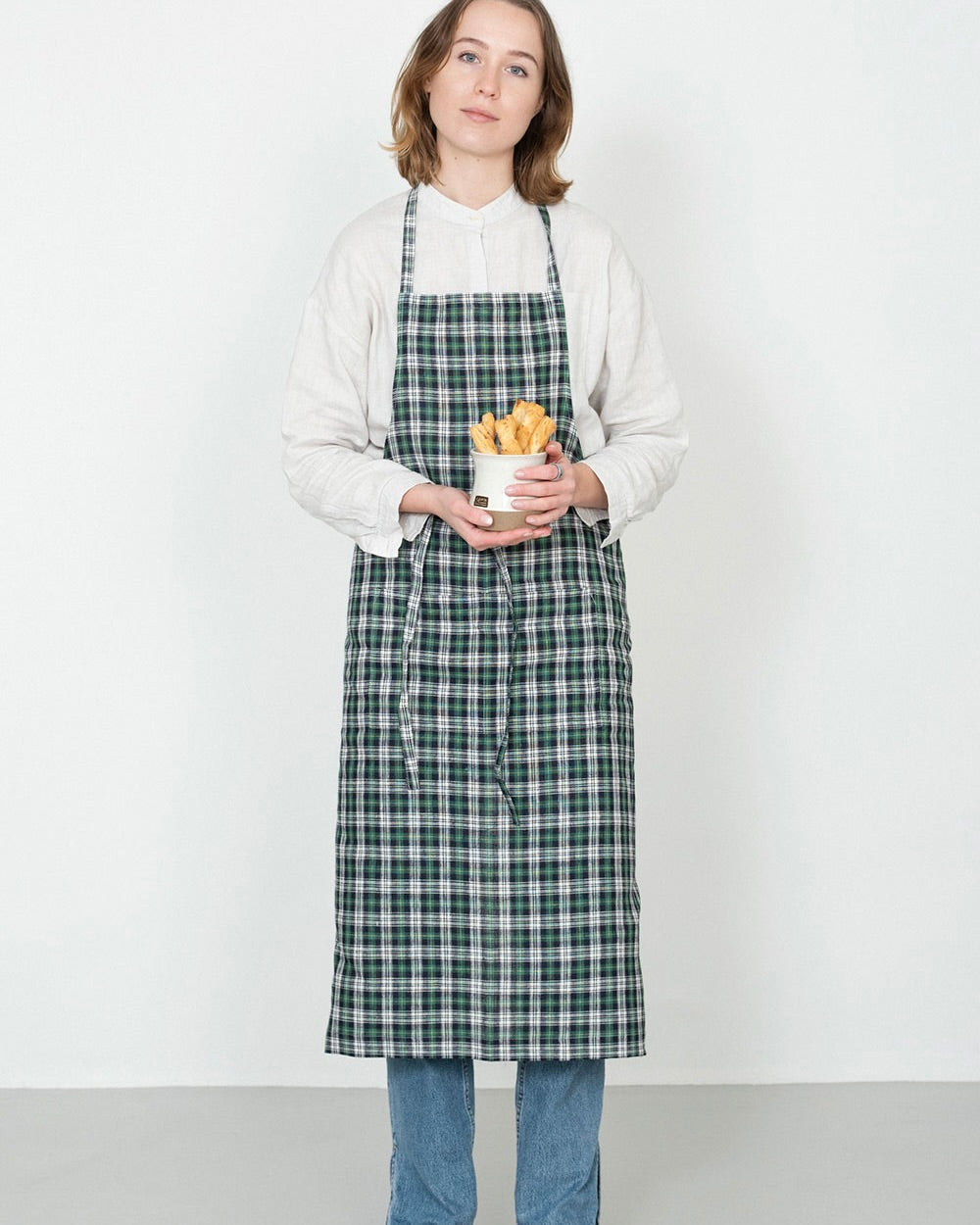 fog linen Logan Full Apron - Thumbnail 2