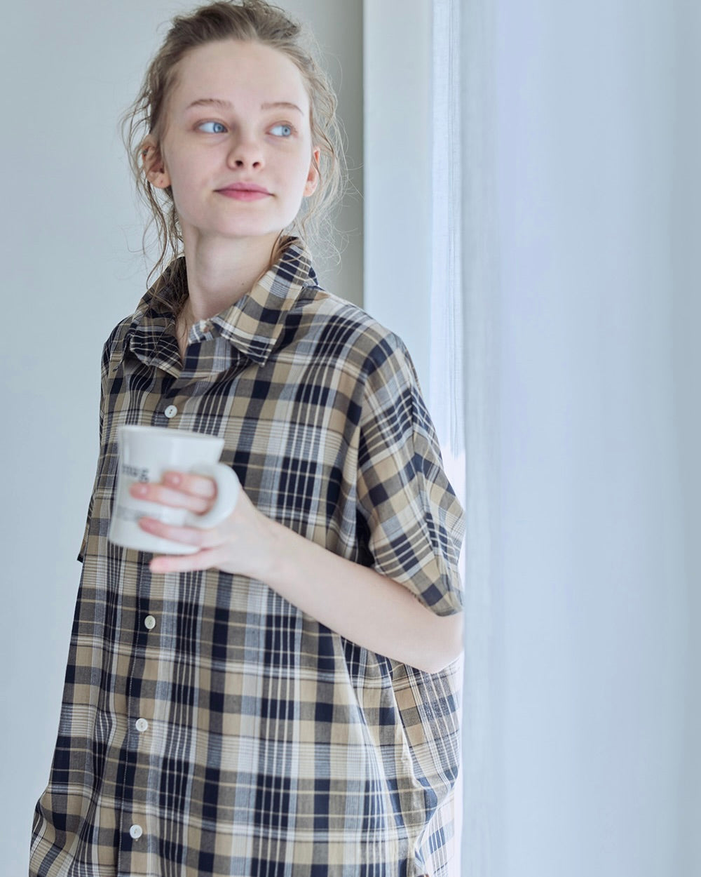Khushi Shirt: Madras Brown