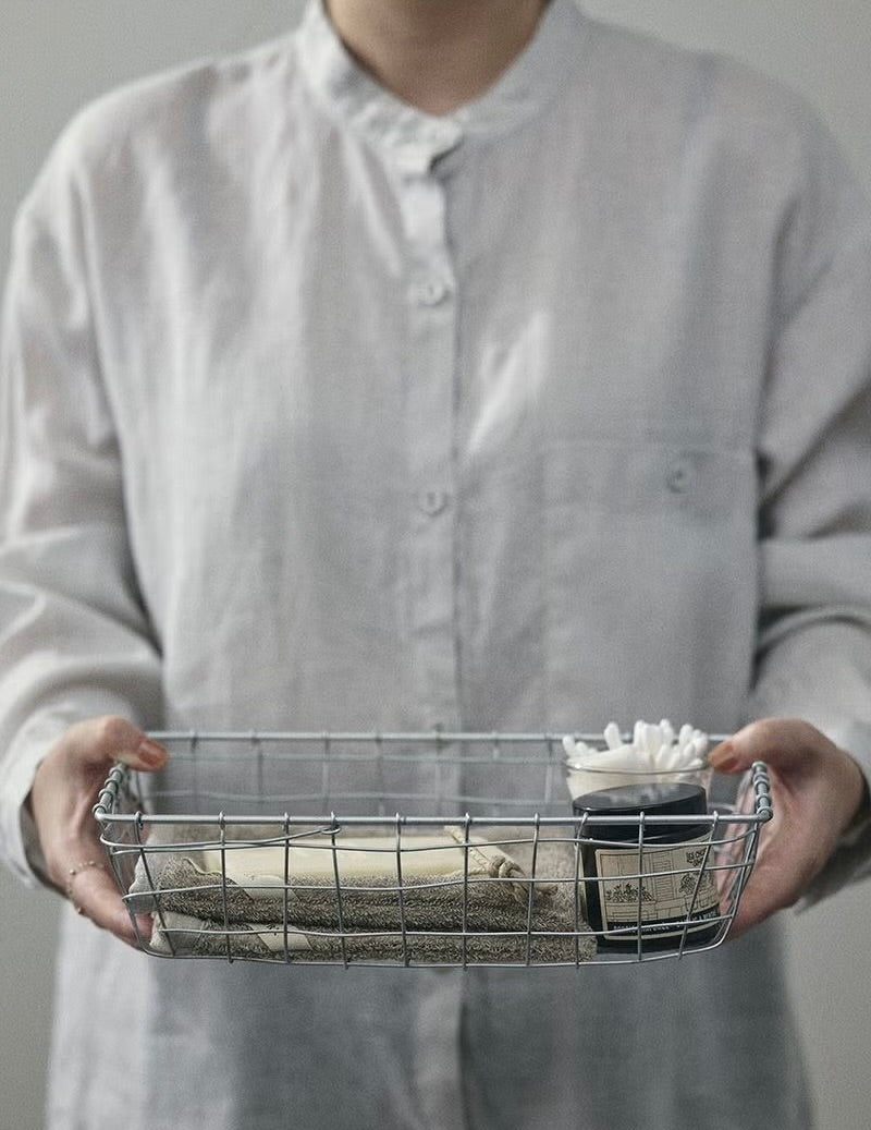 Zinc Plated Wire Basket: Small