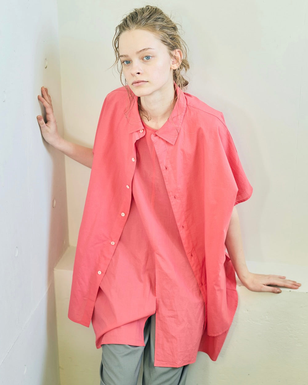 Khushi Shirt: Grapefruit