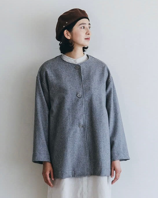 Ivy Coat: Wool Grey Check