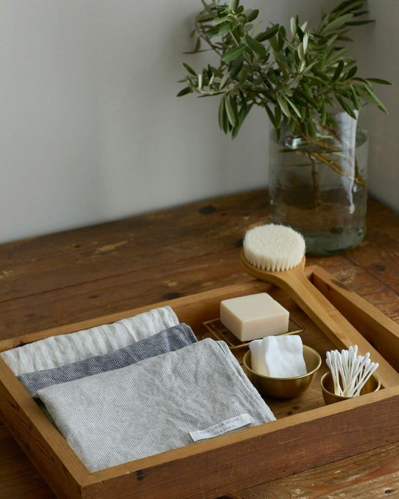 Fog Linen Work Chambray Towel - Thumbnail 3