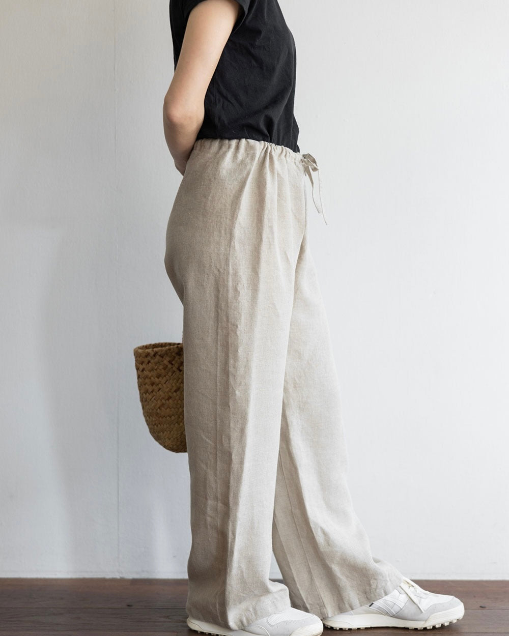 Oise Drawstring Pants: Natural