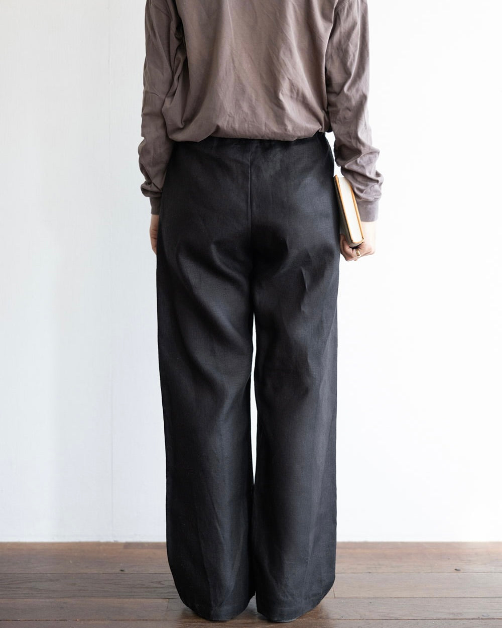 Oise Drawstring Pants: Black