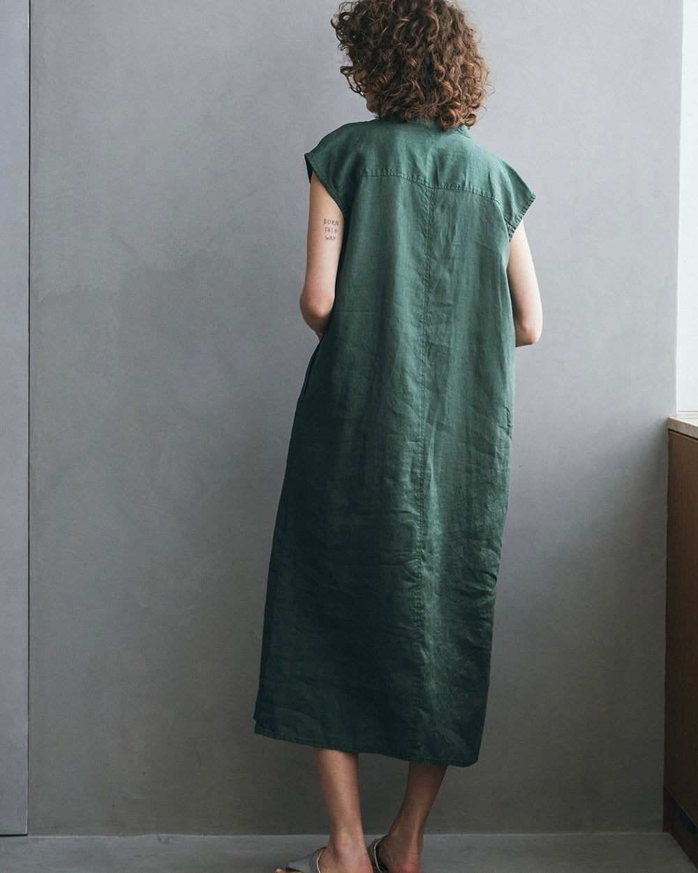 Riia Dress: Boxwood