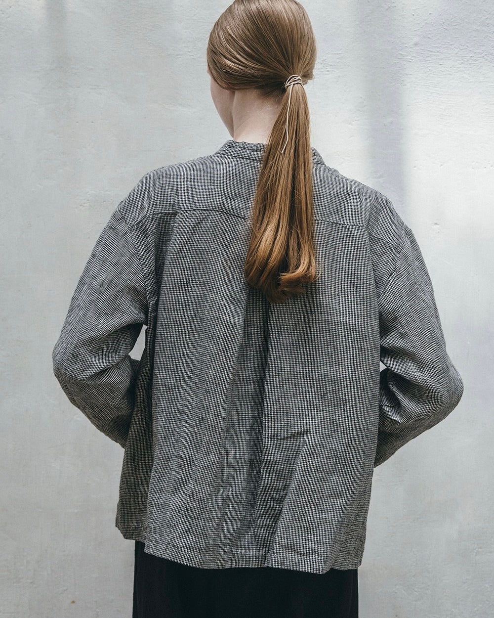 Olivia Top: Black Houndstooth