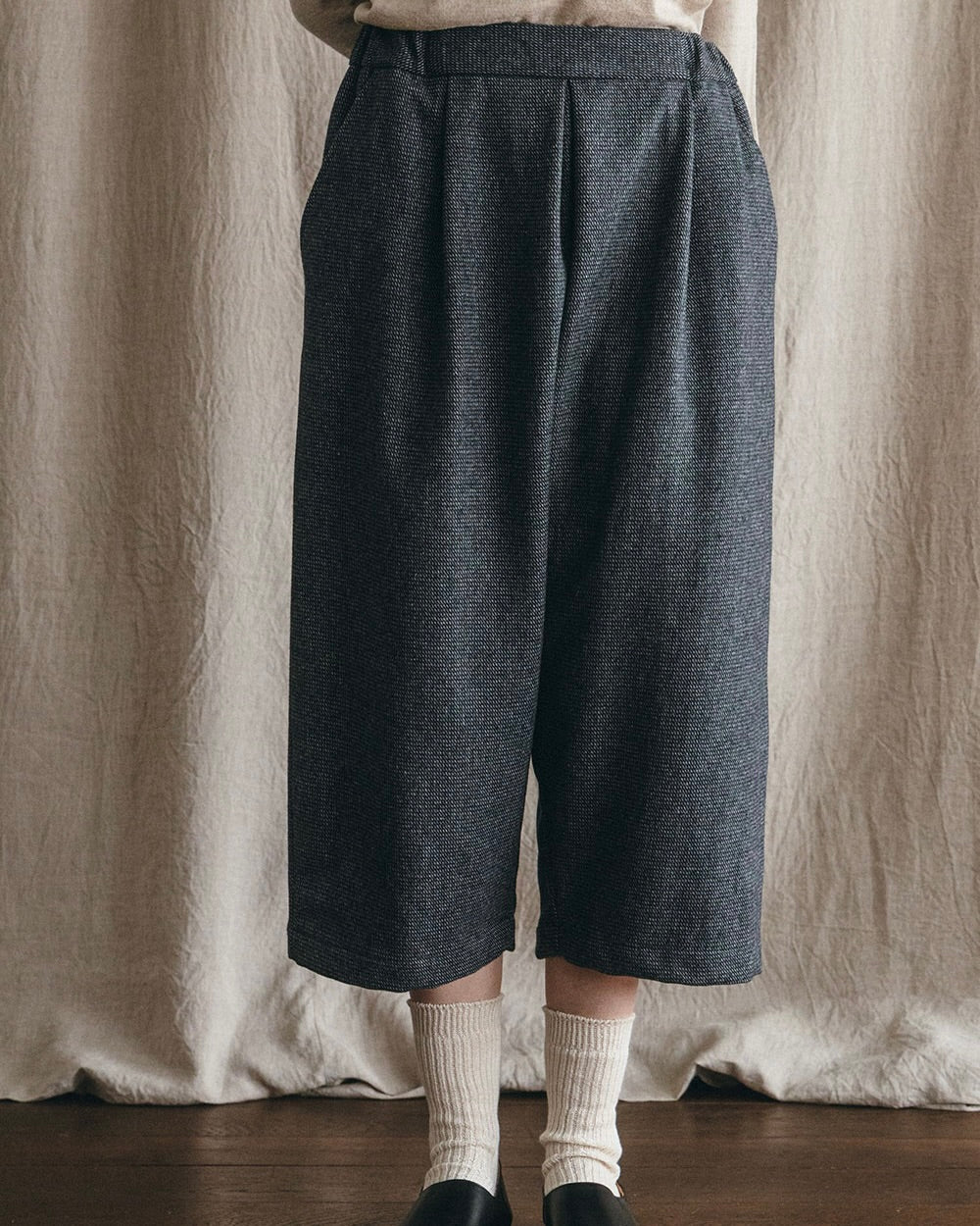 Jasmina Pant: Wool Black Check