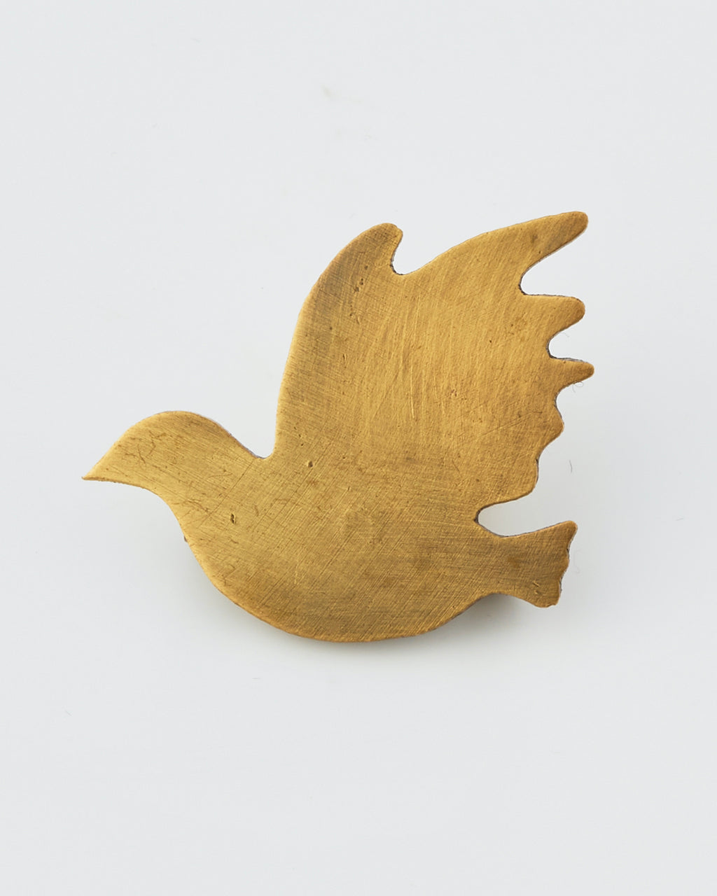 Brass Bird Pin: Thrush