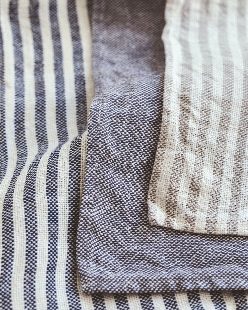 Chambray Gray Linen Teatowel