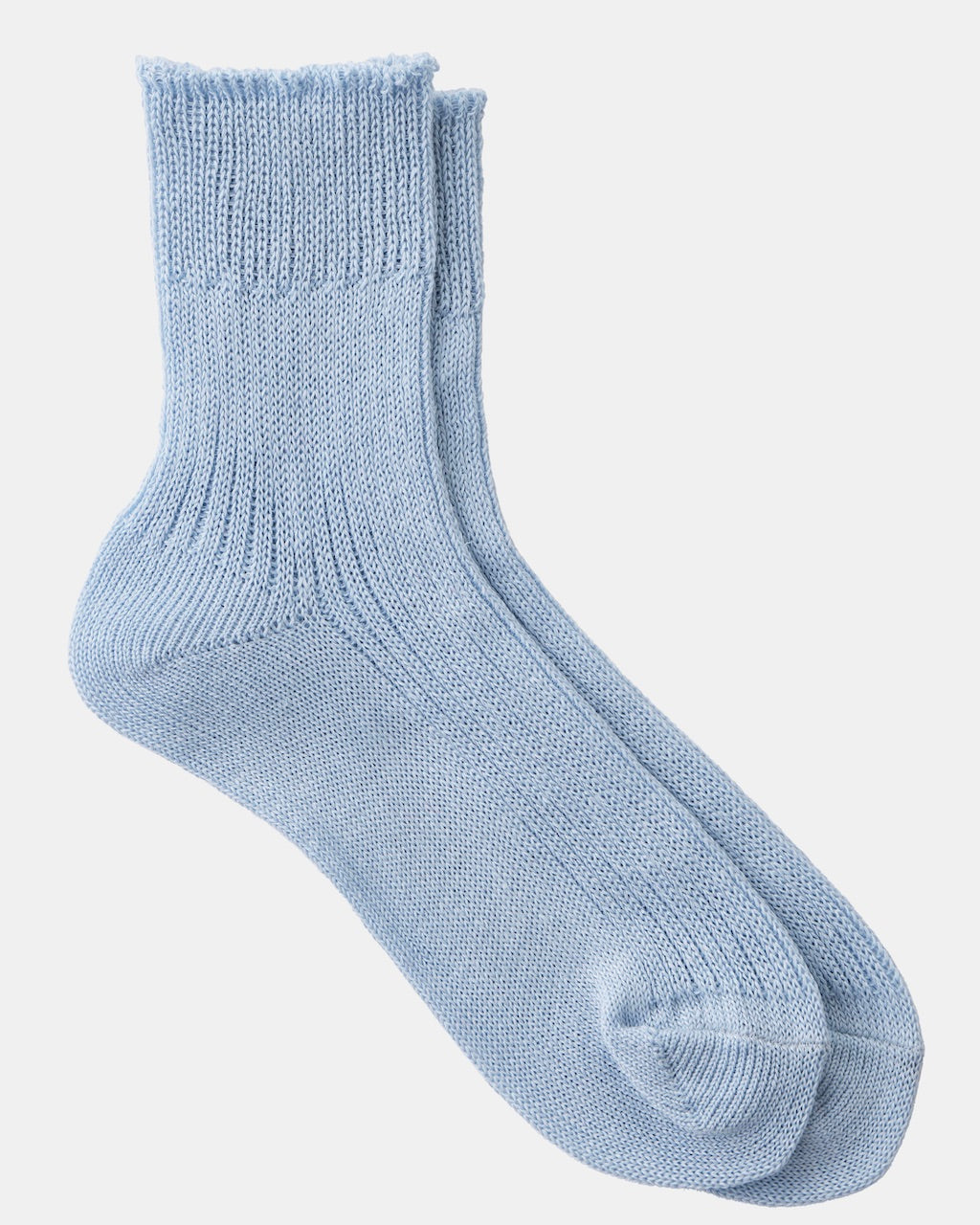 Linen Rib Sock: Mist