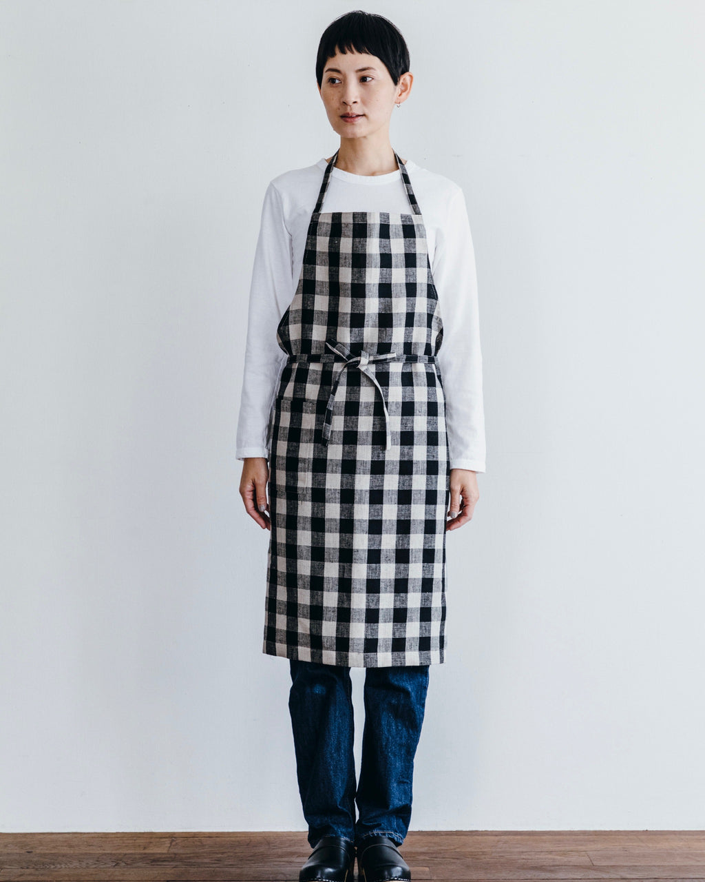 Daily Apron: Black Natural Check