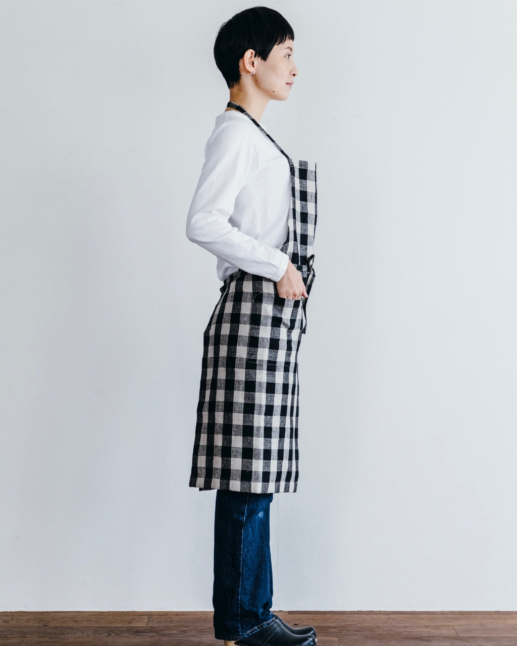 Daily Apron: Black Natural Check