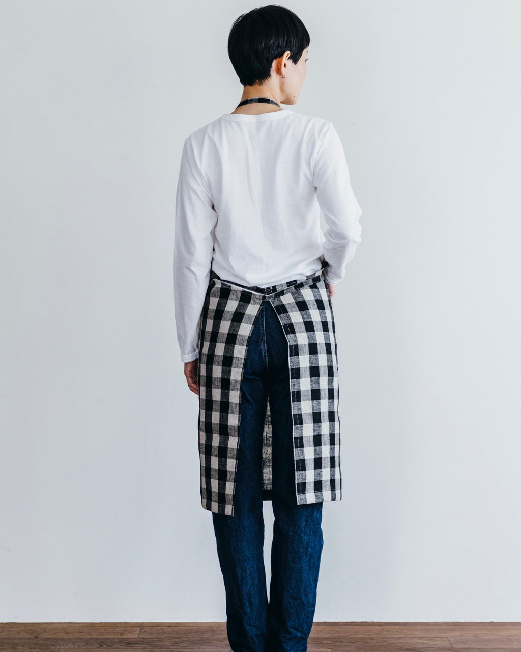 Daily Apron: Black Natural Check